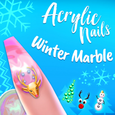 Acrylic Nails!: Winter Marble