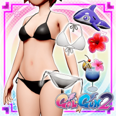 Gal*Gun 2 - Black & White Bikini Set