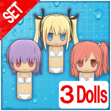 DOAX 3 Wooden Doll Set