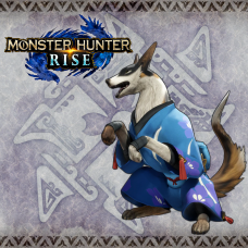 Monster Hunter Rise - "C Floral Yukata" Palamute layered armor piece