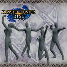 Monster Hunter Rise - "Delightful Dance" gesture set