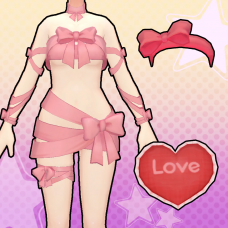 Gal*Gun: Double Peace 'Sexy Ribbons' Costume Set [Cross-Buy]